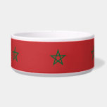 Morocco Flag Pet Bowl<br><div class="desc">Add a touch of Moroccan pride to your pet’s mealtime with our exclusive pet bowl featuring the flag of Morocco! Crafted with meticulous attention to detail, this pet bowl is more than just a feeding accessory; it’s a celebration of Morocco’s rich heritage and cultural pride. The vibrant design prominently displays...</div>