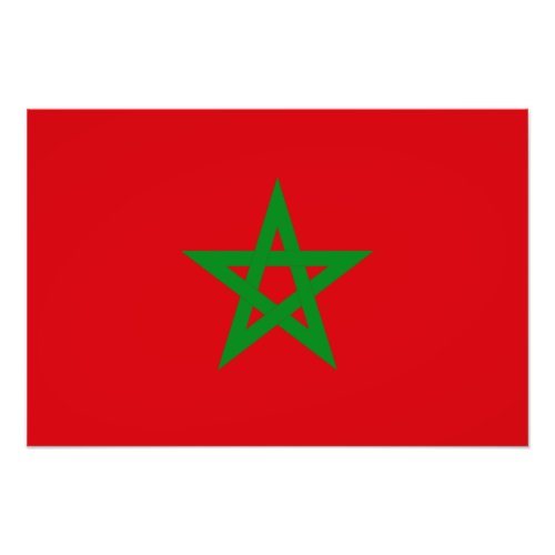 Morocco Flag Photo Print