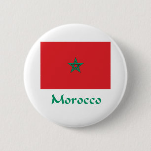 Morocco Flag Pinback Button