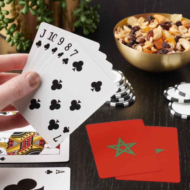 Morocco flag poker cards (In Situ)