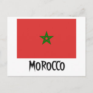 Morocco Flag Postcard
