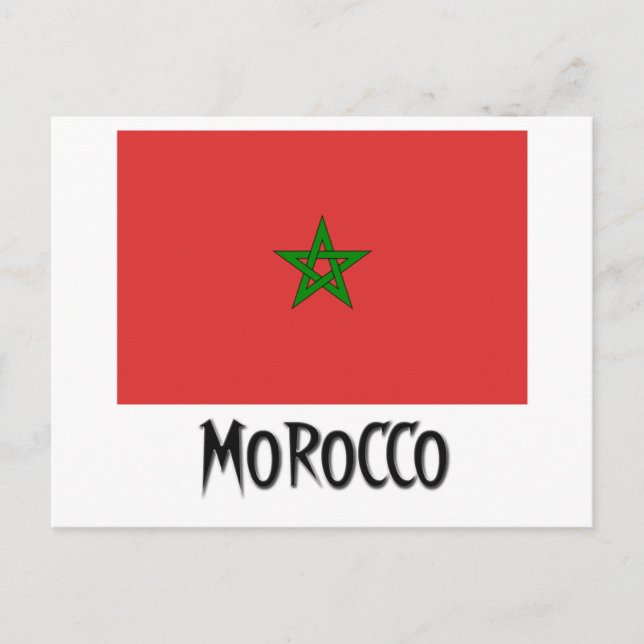 Morocco Flag Postcard (Front)