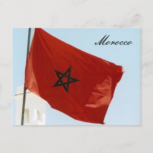 morocco flag postcard