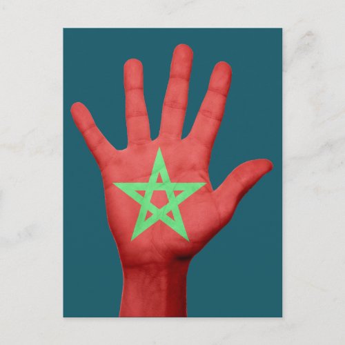 Morocco flag postcard