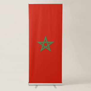 Morocco flag retractable banner