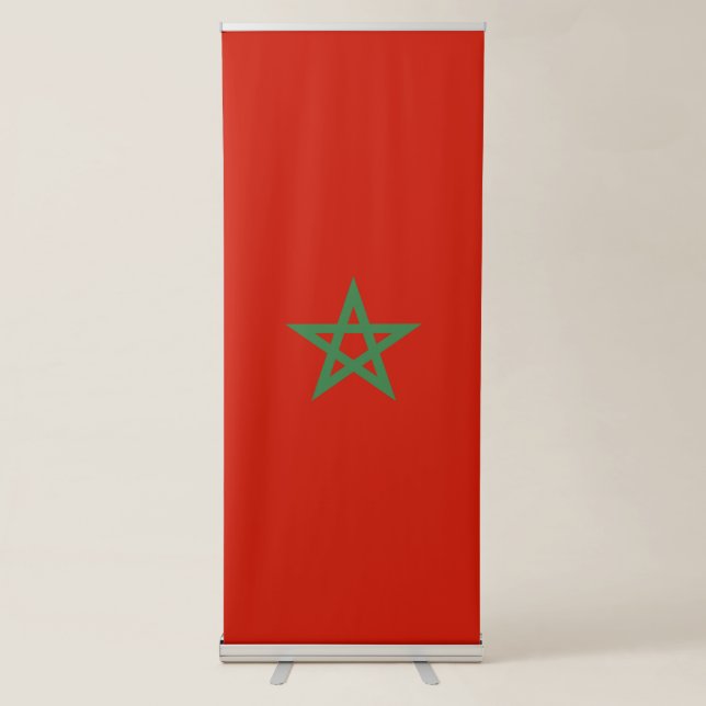 Morocco flag retractable banner (Front)