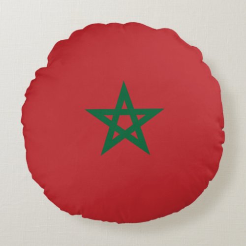 Morocco Flag Round Pillow