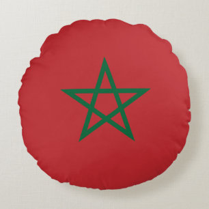Morocco Flag Round Pillow