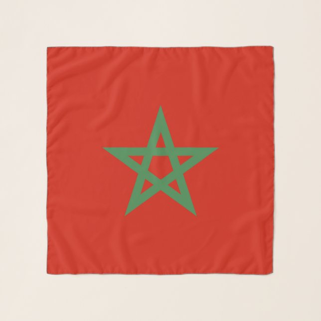 Morocco flag scarf (Front)