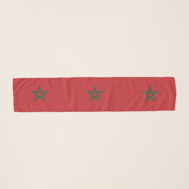 Morocco Flag Scarf (Front (Horizontal))