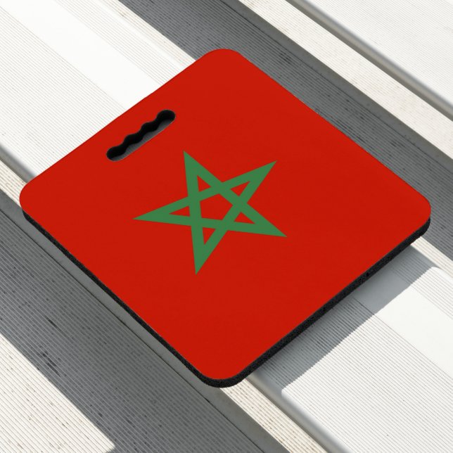 Morocco flag seat cushion (In Situ)