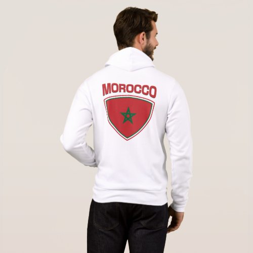 Morocco Flag Shield Hoodie