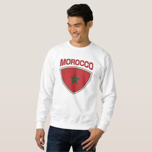 Morocco Flag Shield Sweatshirt
