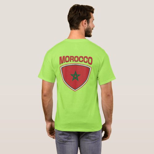 Morocco Flag Shield T_Shirt