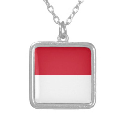 Morocco Flag Silver Plated Necklace