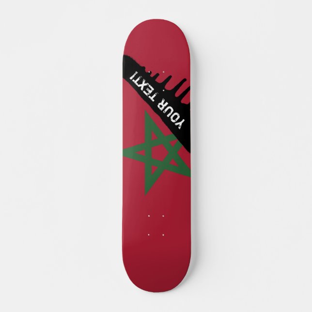 Morocco Flag Skateboard (Front)