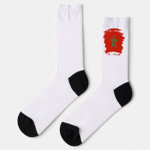 Morocco flag socks