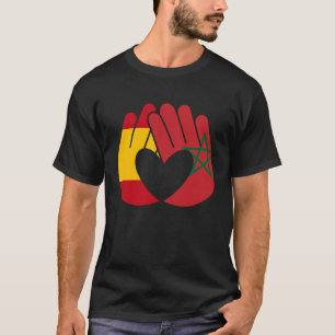 Morocco Flag Spain Flag Friendship Brotherhood Han T-Shirt