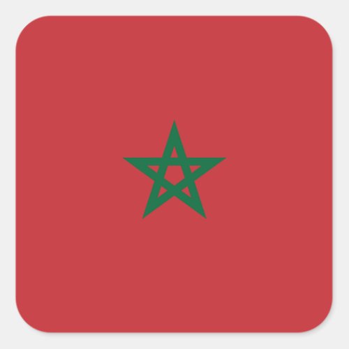 Morocco Flag Square Sticker