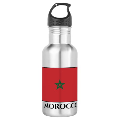 Morocco Flag Stainless Steel Water Bottle