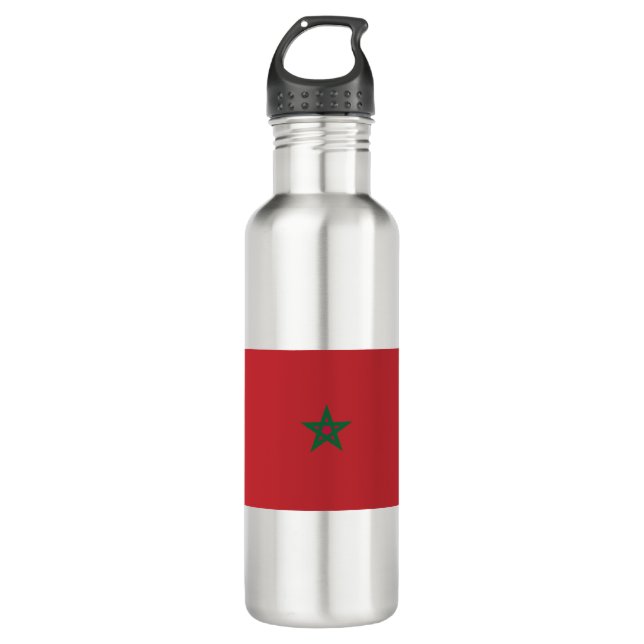 Morocco Flag Stainless Steel Water Bottle (Front)
