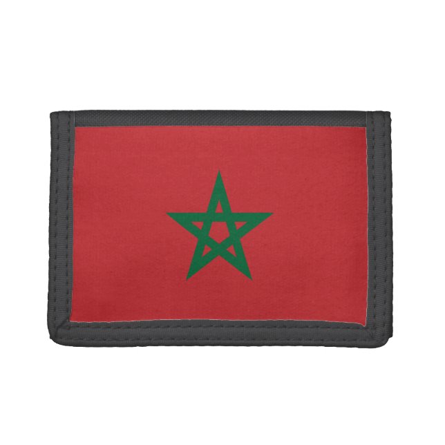 Morocco Flag TriFold Nylon Wallet (Front)