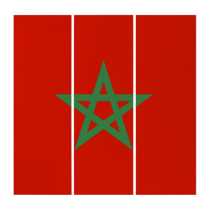 Morocco flag triptych
