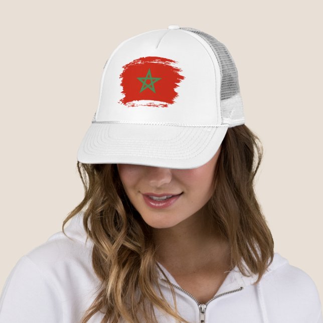 Morocco flag trucker hat (In Situ)