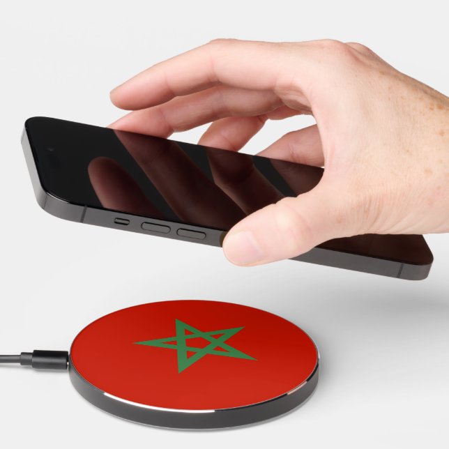 Morocco flag wireless charger  (Hand)