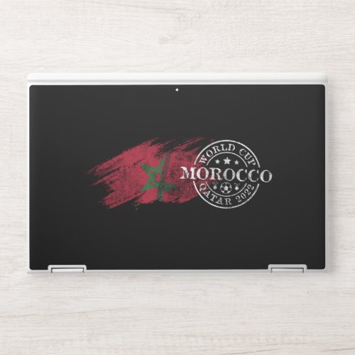 Morocco flag with brush effect HP laptop skin