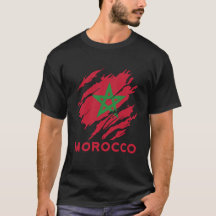 Morocco flag with name in english T-Shirt