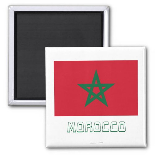 Morocco Flag with Name Magnet