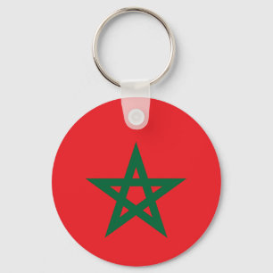 Morocco football flag keychain