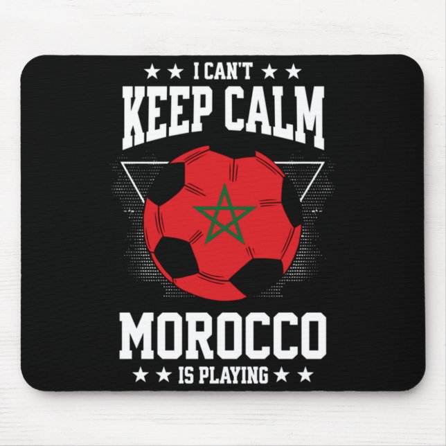Morocco Football Jersey 2022 Flag Funny Soccer Lov Mouse Pad (Front)