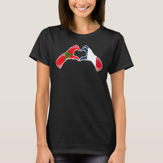 Morocco France Flag  Moroccan French Heart 1 T-Shirt