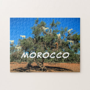 Morocco Funny Goats in Trees Photo Jigsaw Puzzle