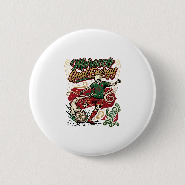 Morocco Goal Energy Skeleton Striker Nations Creat Button (Front)