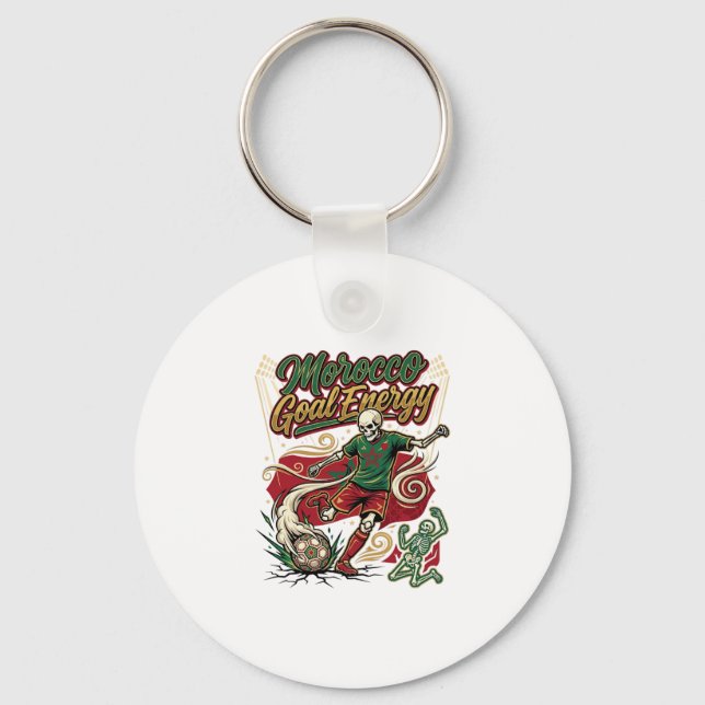 Morocco Goal Energy Skeleton Striker Nations Creat Keychain (Front)