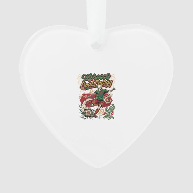 Morocco Goal Energy Skeleton Striker Nations Creat Ornament (Front)