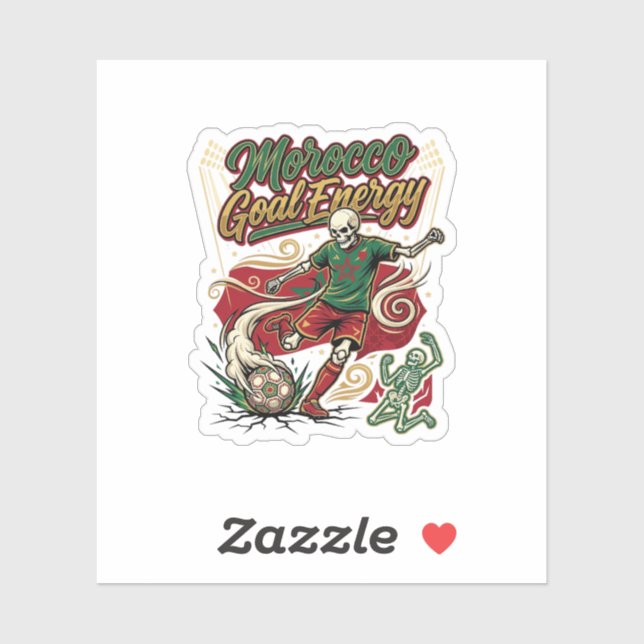 Morocco Goal Energy Skeleton Striker Nations Creat Sticker (Sheet)