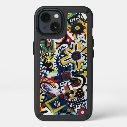 Morocco_Hand Painted Abstract Art Speck iPhone 13 Case