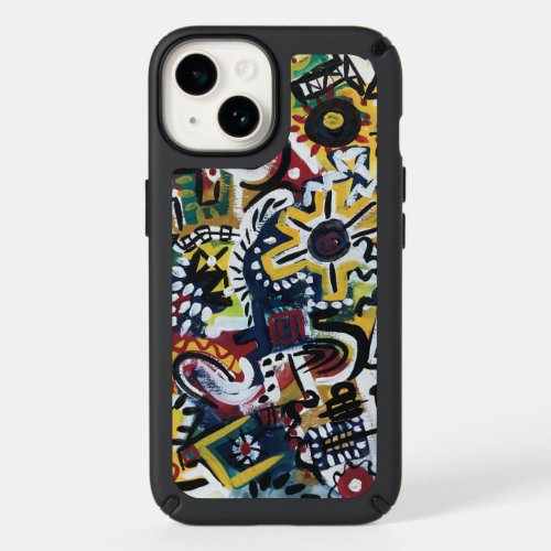 Morocco_Hand Painted Abstract Art Speck iPhone 14 Case