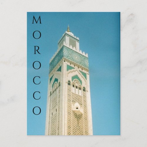 morocco hassan tower postcard