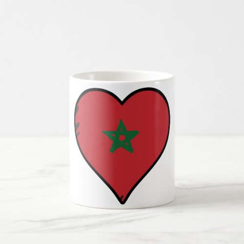 Morocco Heart Moroccan Flag Coffee Mug