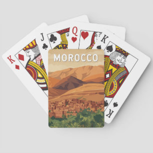 Morocco Illustration Travel Art Vintage Poker Cards