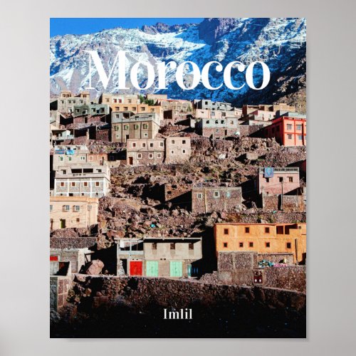 Morocco  Imlil  Morocco travel  Moroccan Gifts Poster