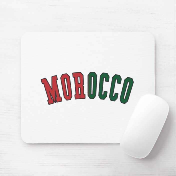 Morocco in National Flag Colors Mousepad