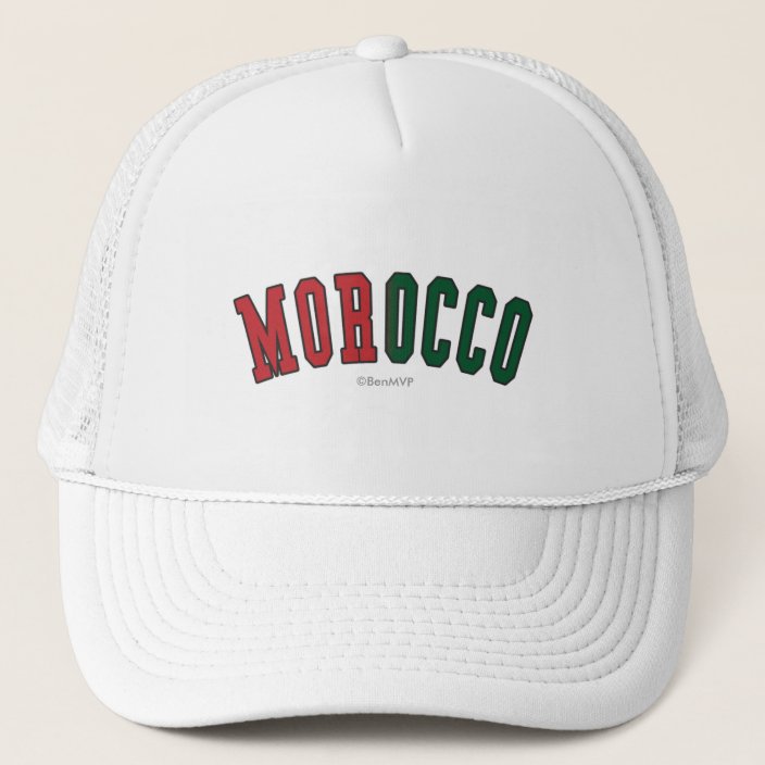 Morocco in National Flag Colors Trucker Hat