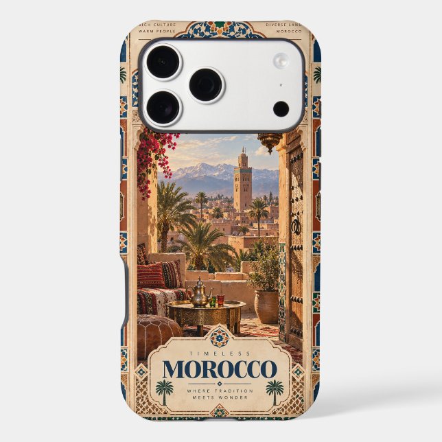 Morocco iPhone Case | Marrakech Zellige Heritage  (Back)