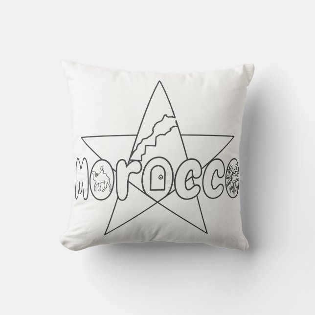 Morocco is crowned tradition, its doors welcoming throw pillow (Front)